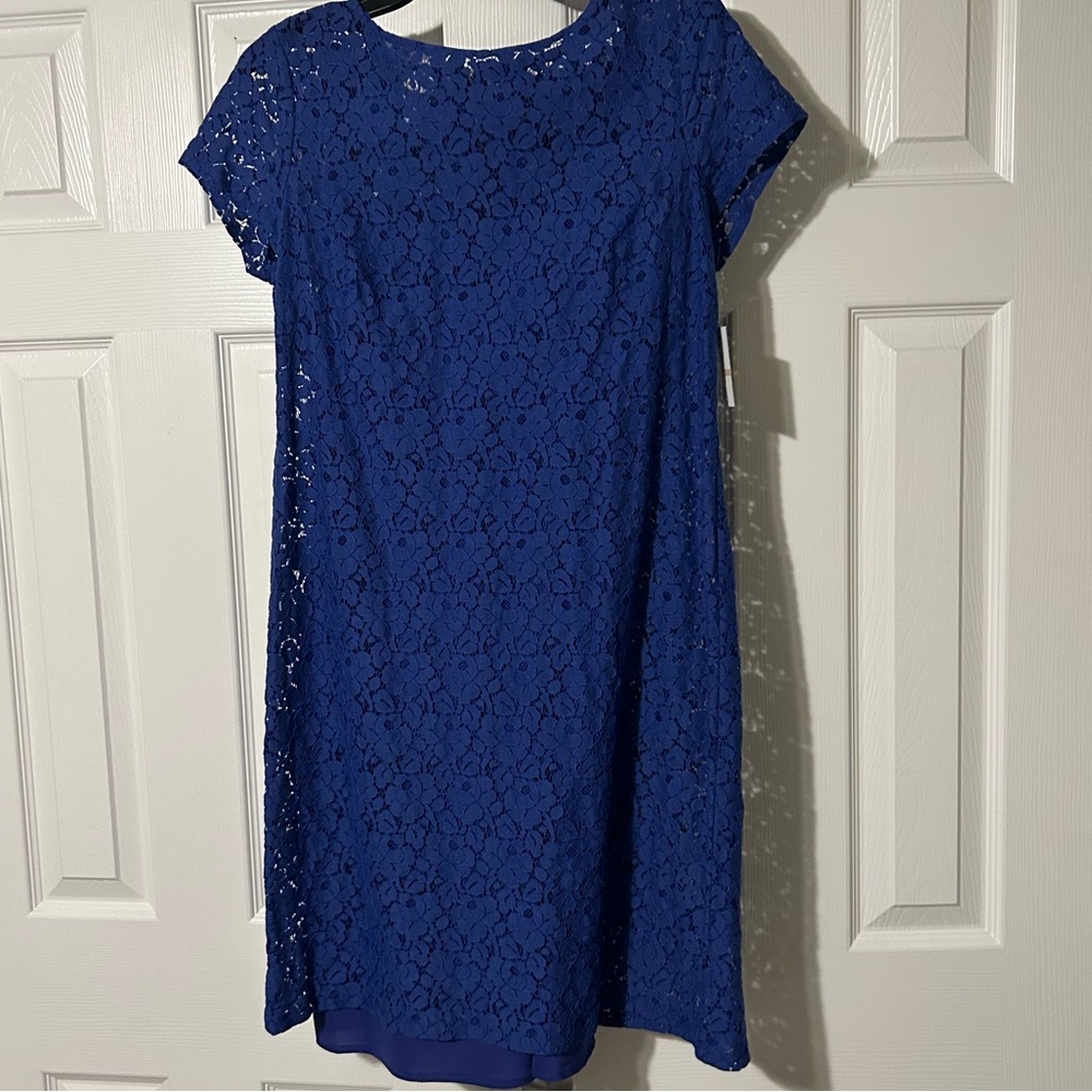 Donna Morgan Blue Lace Dress